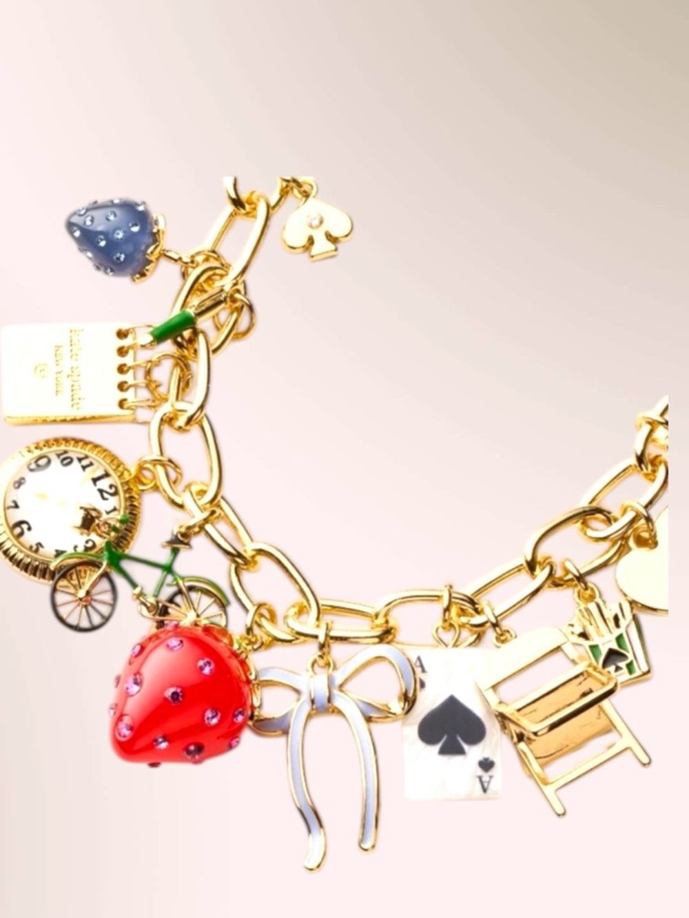 KATE SPADE X Target Gold Chain Charm Necklace Reinventing Nostalgia - Picture 3 of 16
